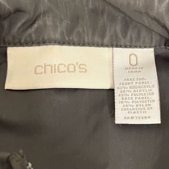 Chico’s Brown Faux Fur Vest   Sz 0 (XS)  EUC - Picture 3 of 4